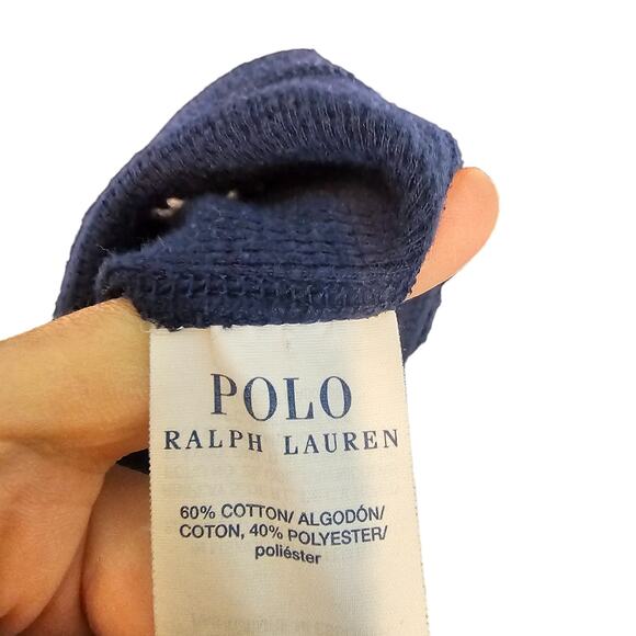 Polo Ralph Lauren Sleepwear Thermal Shirt Waffle Knit Long Sleeve XL Navy Blue - Picture 7 of 8